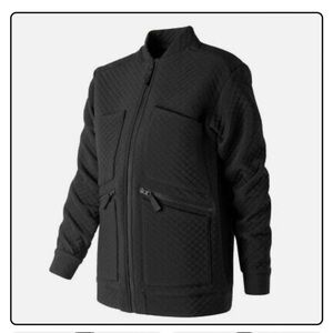 New Balance Jacket Womens L Heat Loft Black‎ Full Zip Quilted Mock Neck